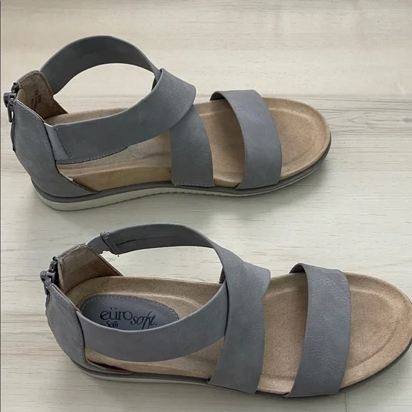 Eurosoft Laundry II wedge sandal in Light Gray Crisscross - Picture 3 of 8
